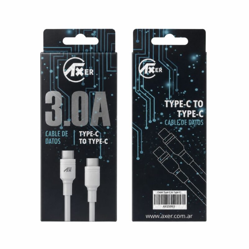 Cable Tipo C – Tipo C 3.0A 1mts Axer