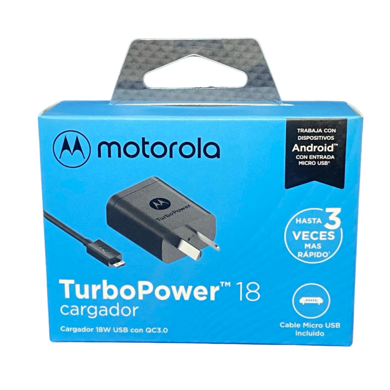 Cargador MicroUSB Turbo (1 USB) MOTOROLA