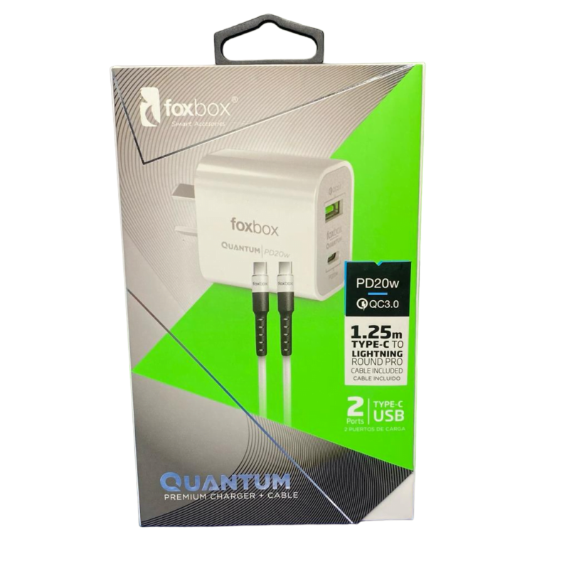 Cargador iPhone 3.0A (PD20W + 1 USB) Foxbox