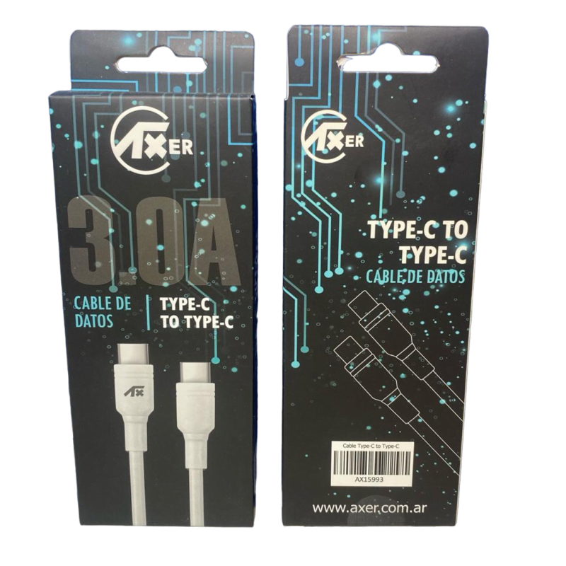 Cable Tipo C - iPhone 3.0A 1mts Axer