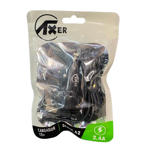 Cargador Auto MicroUSB 2.4A (2 USB) Axer
