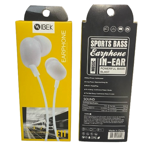 Auricular Manos Libres 3.5mm Ibek E11