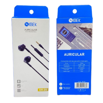 Auricular Manos Libres 3.5mm Ibek ER-25