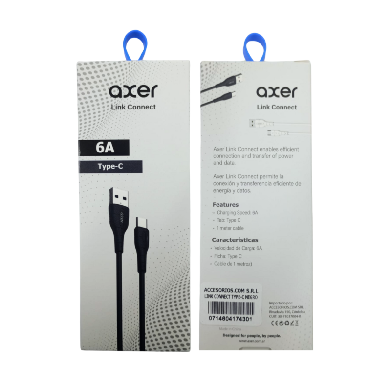 Cable Axer Link Connect Tipo C Blanco