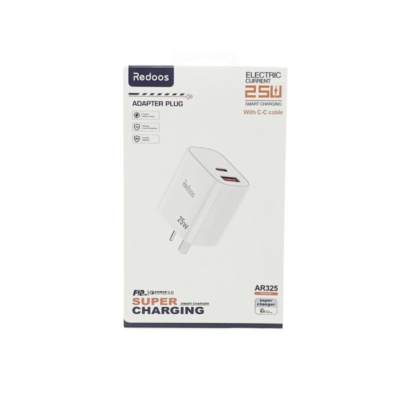 Cargador Redoos Tipo C a Tipo C 25w AR325