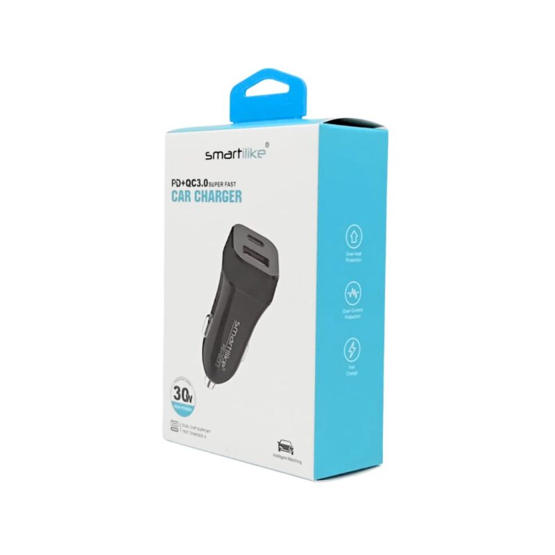 Cargador Auto 12V Smartilike 30W PD + QC MT-CPA02