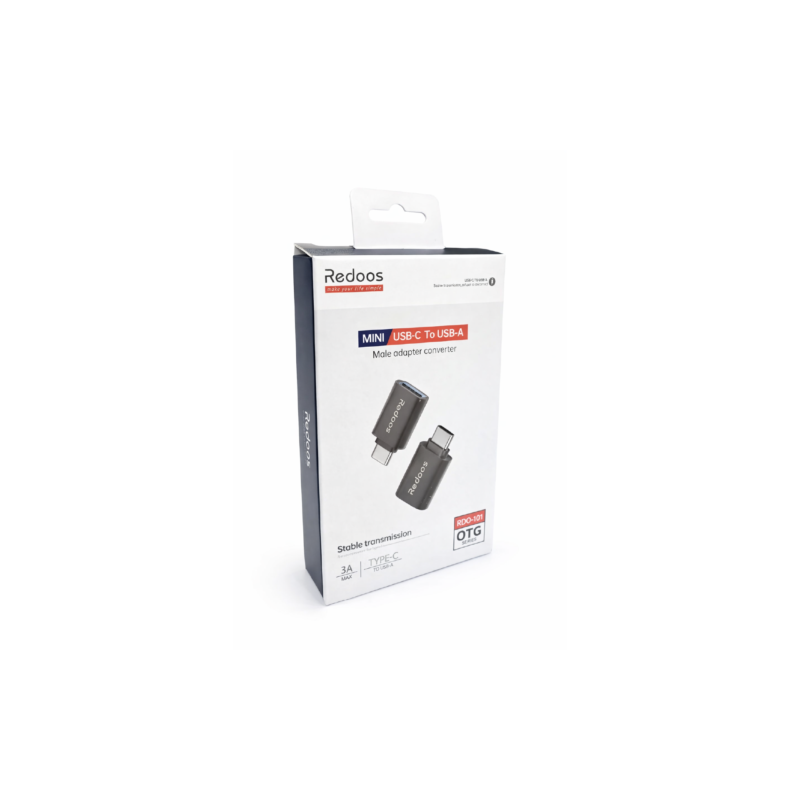 Adaptador USB-C a USB-A Redoos Mini OTG 3A RDO-101