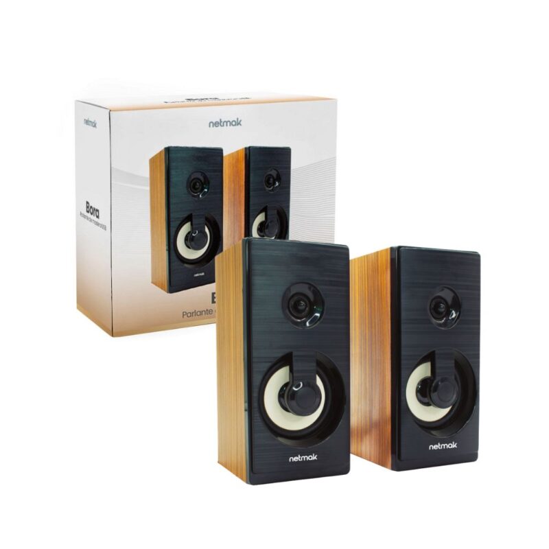 Parlantes de madera USB