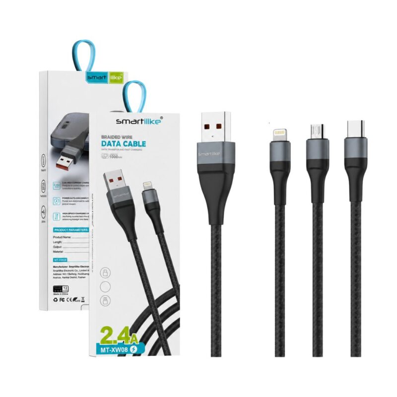 Cable Mallado Lightning 2.4A Smartilike XW08