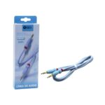 CABLE AUXILIAR 3.5MM A 3.5MM ENGOMADO 1M IBEK IK-26018