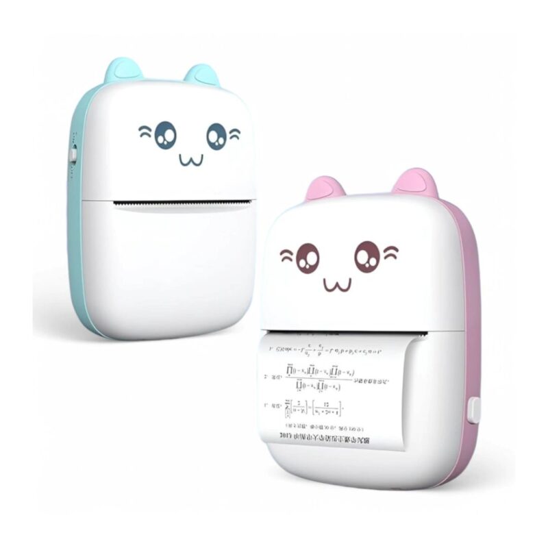 Mini Impresora Térmica Portátil Bluetooth Recargable Gatito