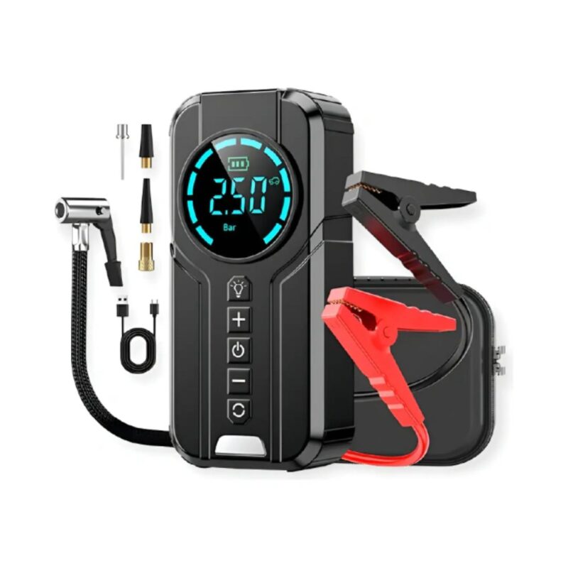 Arrancador de Emergencia 4 en 1 1000A con Compresor, Power Bank y Luz LED - Imagen 1